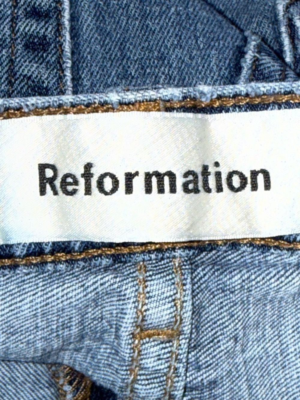 Reformation Cropped Kick Flare Jeans Sz 31 Raw Hem High Rise 26” Inseam - Picture 10 of 13